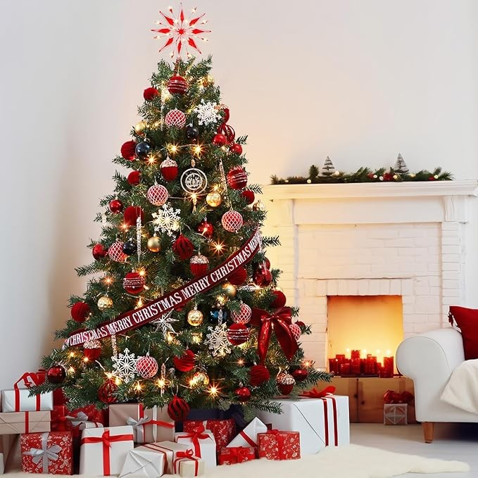 高品质圣诞树，浓密仿真的PET材料树枝，可拆卸便携设计，安全环保材质，圣诞节、新年节日装饰必备